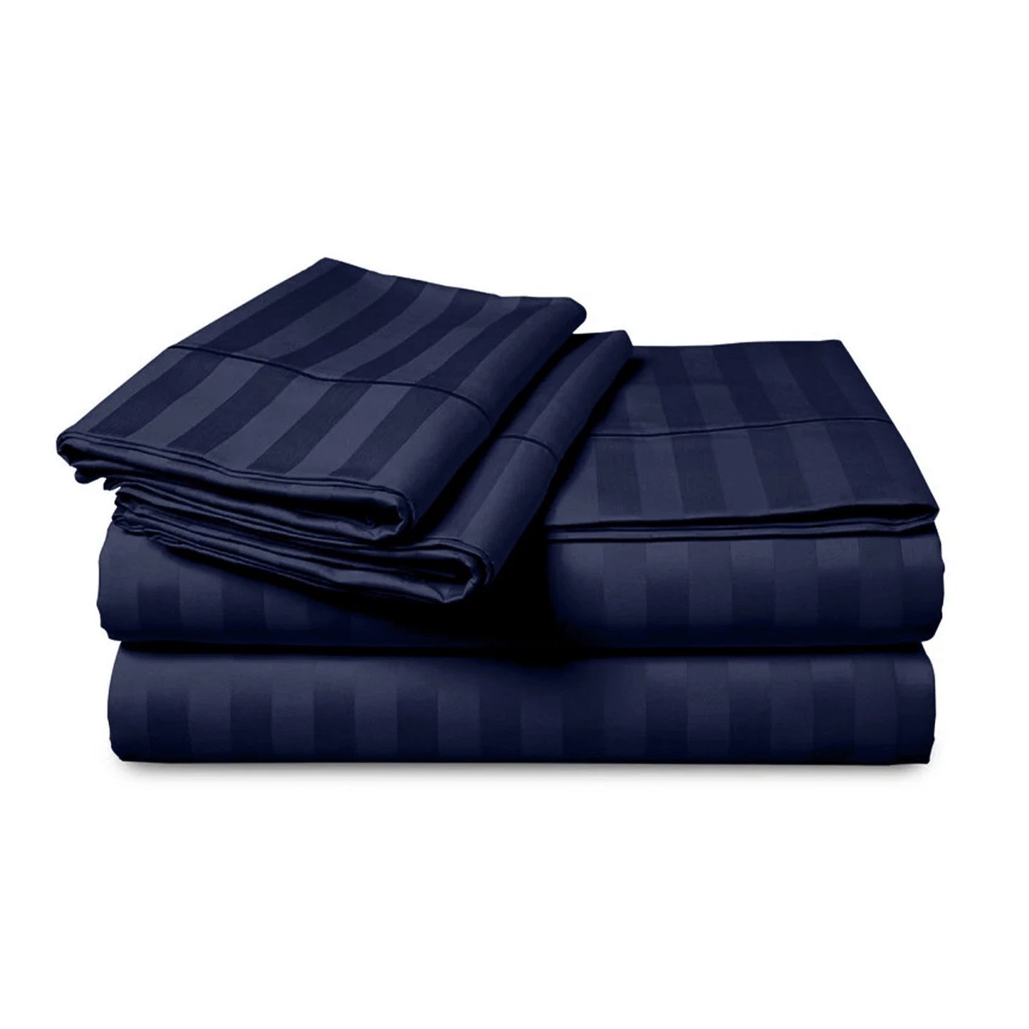 Queen size Egyptian Cotton Striped Bed Sheet and 2 Pillow Cases